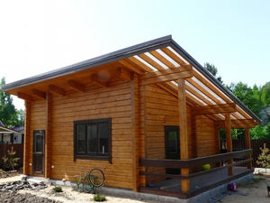 Фото бани с террасой - комфортные условия для отдыха - «Строительство»