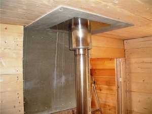 Как сделать трубу дымохода в бане через потолок? - «Строительство»
